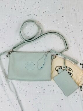 Roots Twinsie Bag 2.0 Cloud Leather Crossbody + Matching Coin Pouch NWOT